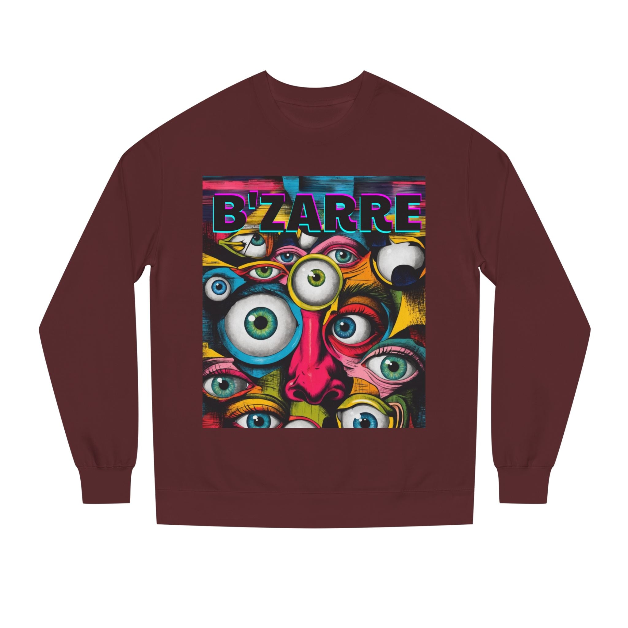 Bizarre Eyewear Unisex Crew Neck Sweatshirt | Artistic Gift for Creatives, Cozy Layer, Unique Style, Perfect for All Occasions