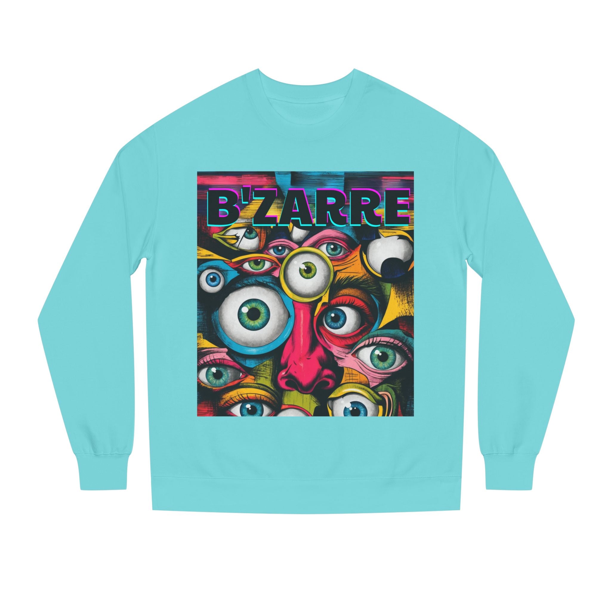 Bizarre Eyewear Unisex Crew Neck Sweatshirt | Artistic Gift for Creatives, Cozy Layer, Unique Style, Perfect for All Occasions