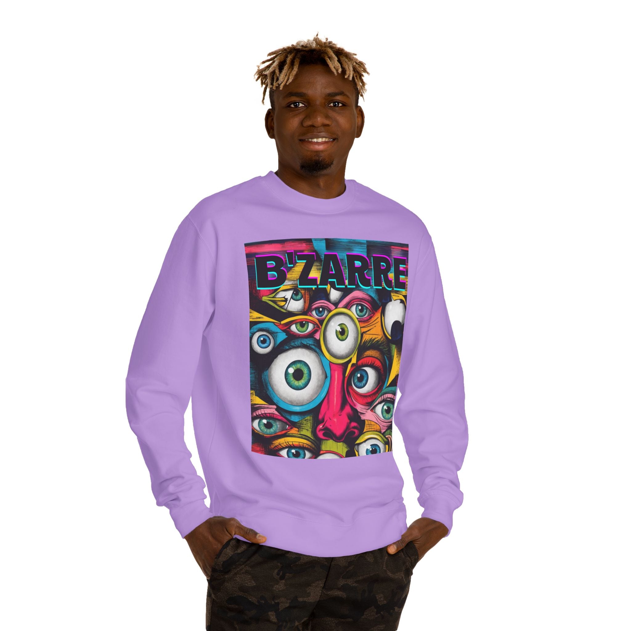 Bizarre Eyewear Unisex Crew Neck Sweatshirt | Artistic Gift for Creatives, Cozy Layer, Unique Style, Perfect for All Occasions