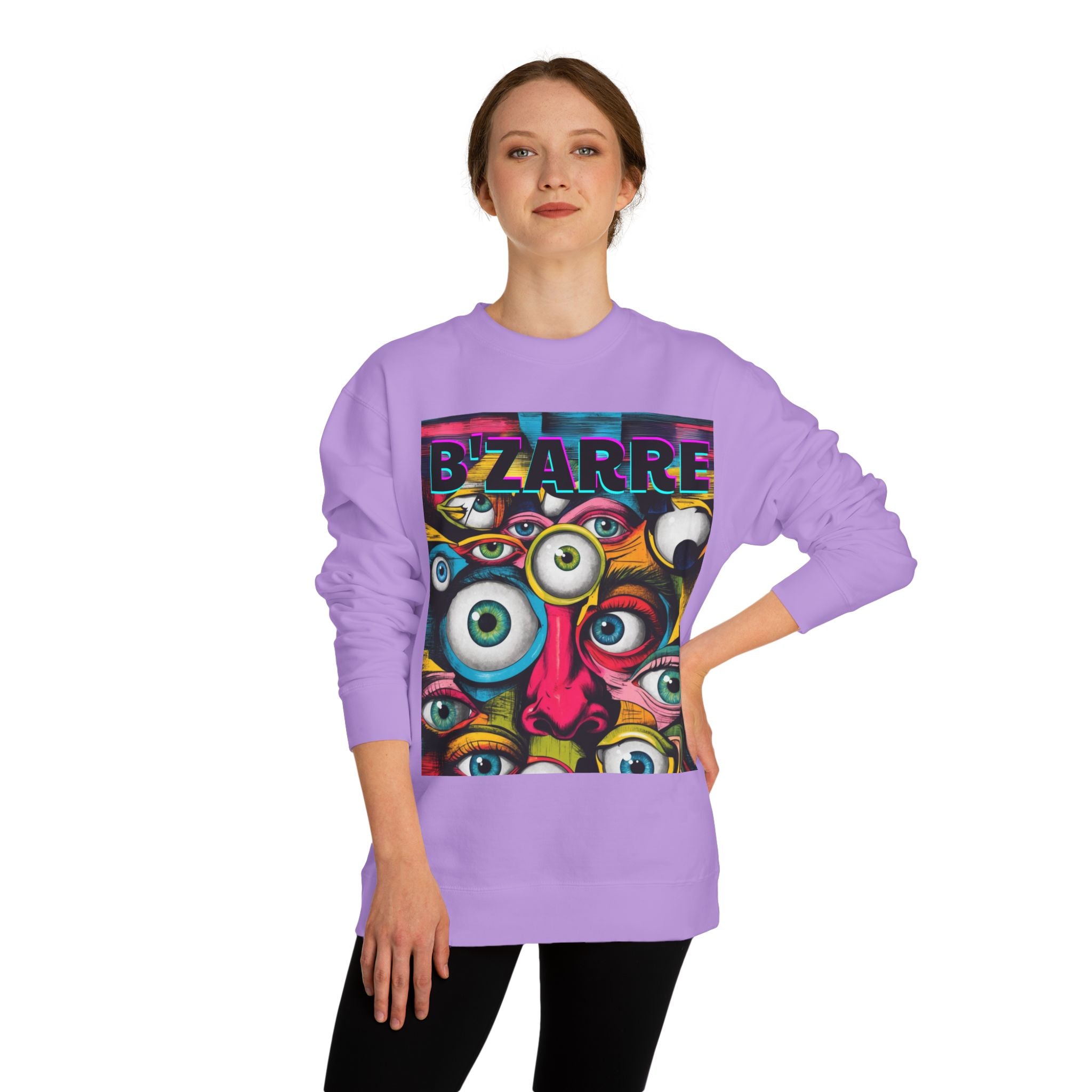 Bizarre Eyewear Unisex Crew Neck Sweatshirt | Artistic Gift for Creatives, Cozy Layer, Unique Style, Perfect for All Occasions