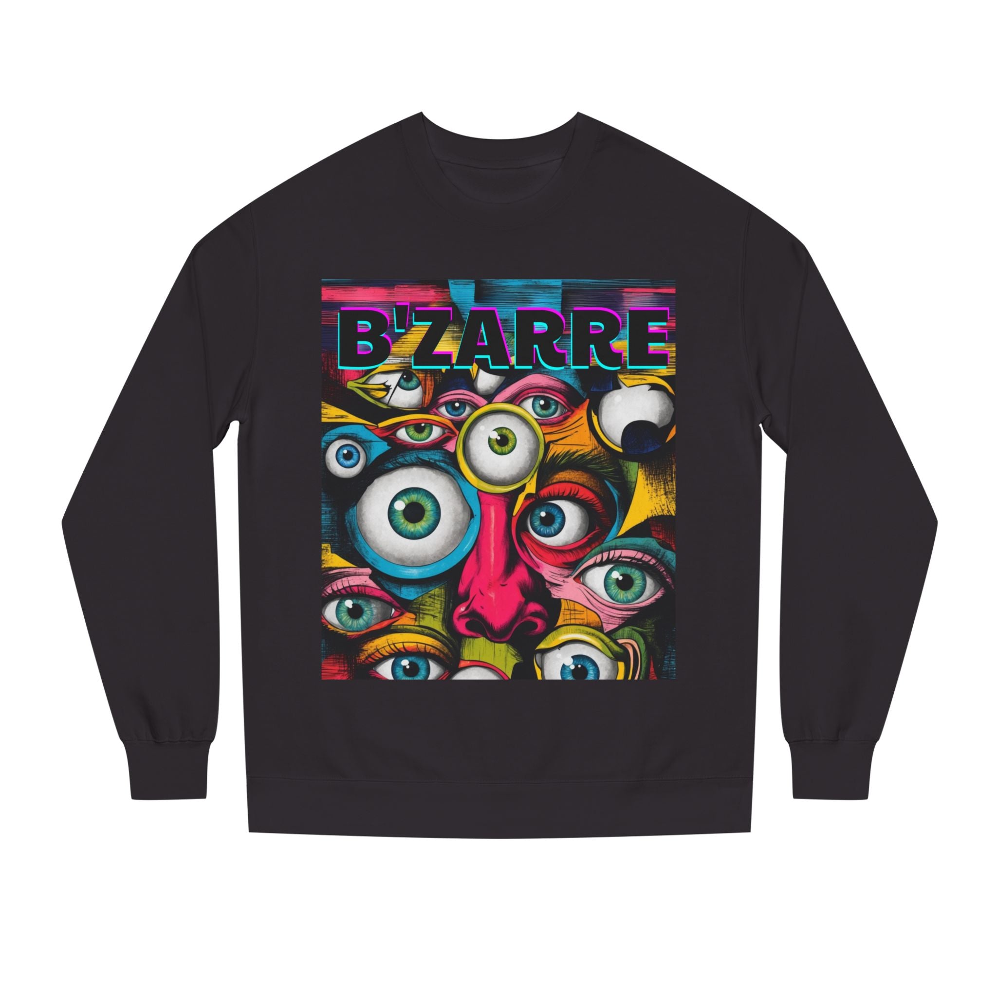 Bizarre Eyewear Unisex Crew Neck Sweatshirt | Artistic Gift for Creatives, Cozy Layer, Unique Style, Perfect for All Occasions