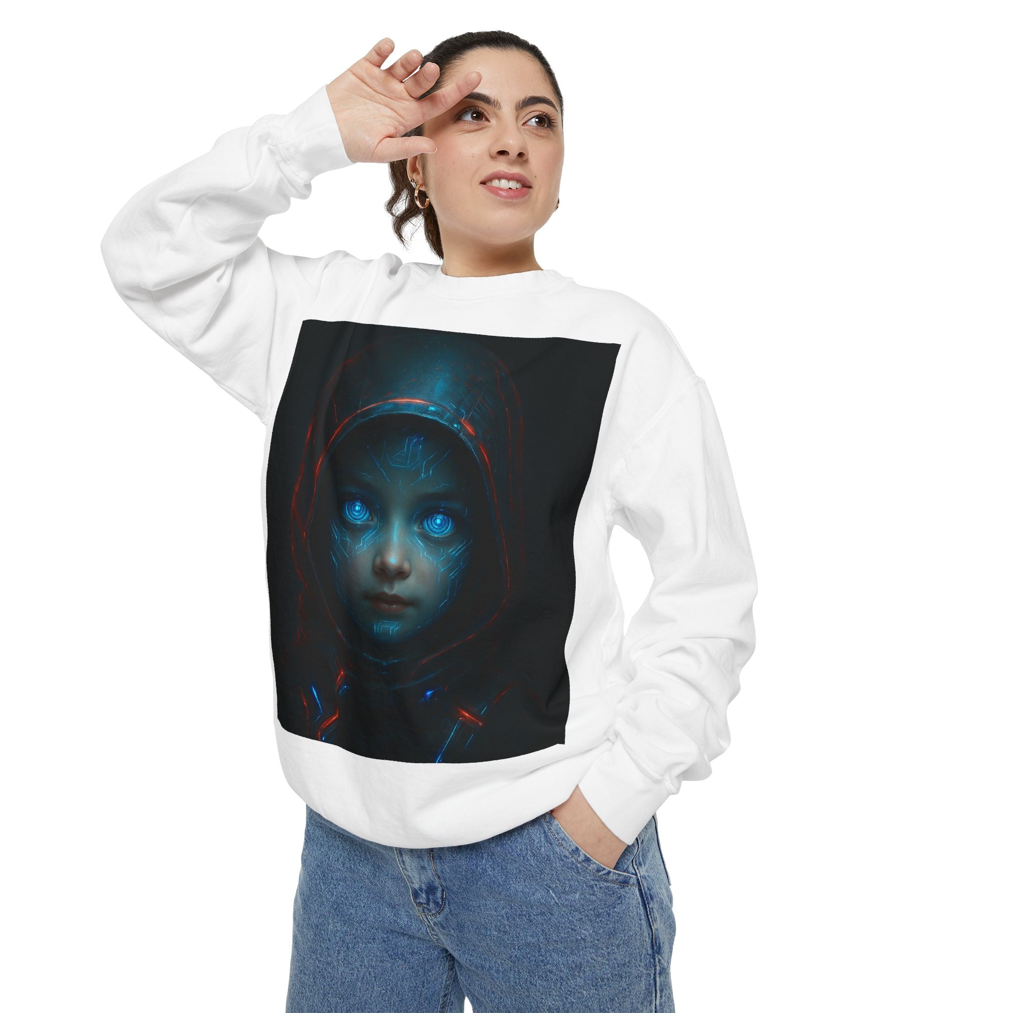 Mystical Hoodie Sweatshirt, Cozy Graphic Crewneck, Unique Gift for Art Lovers, Halloween Apparel, Casual Wear, Unisex Fashion