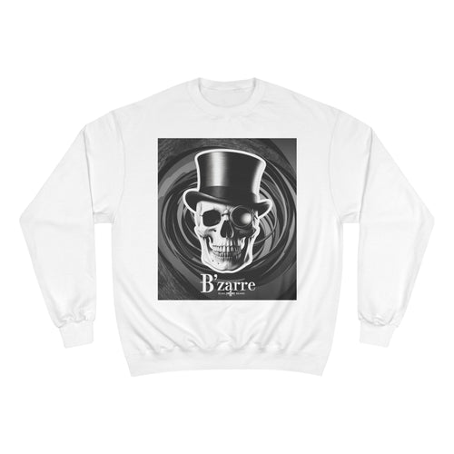 B'zarre Skull Champion Sweatshirt, Gothic Fashion, Unique Gift, Casual Wear, Unisex Style, Perfect for Halloween