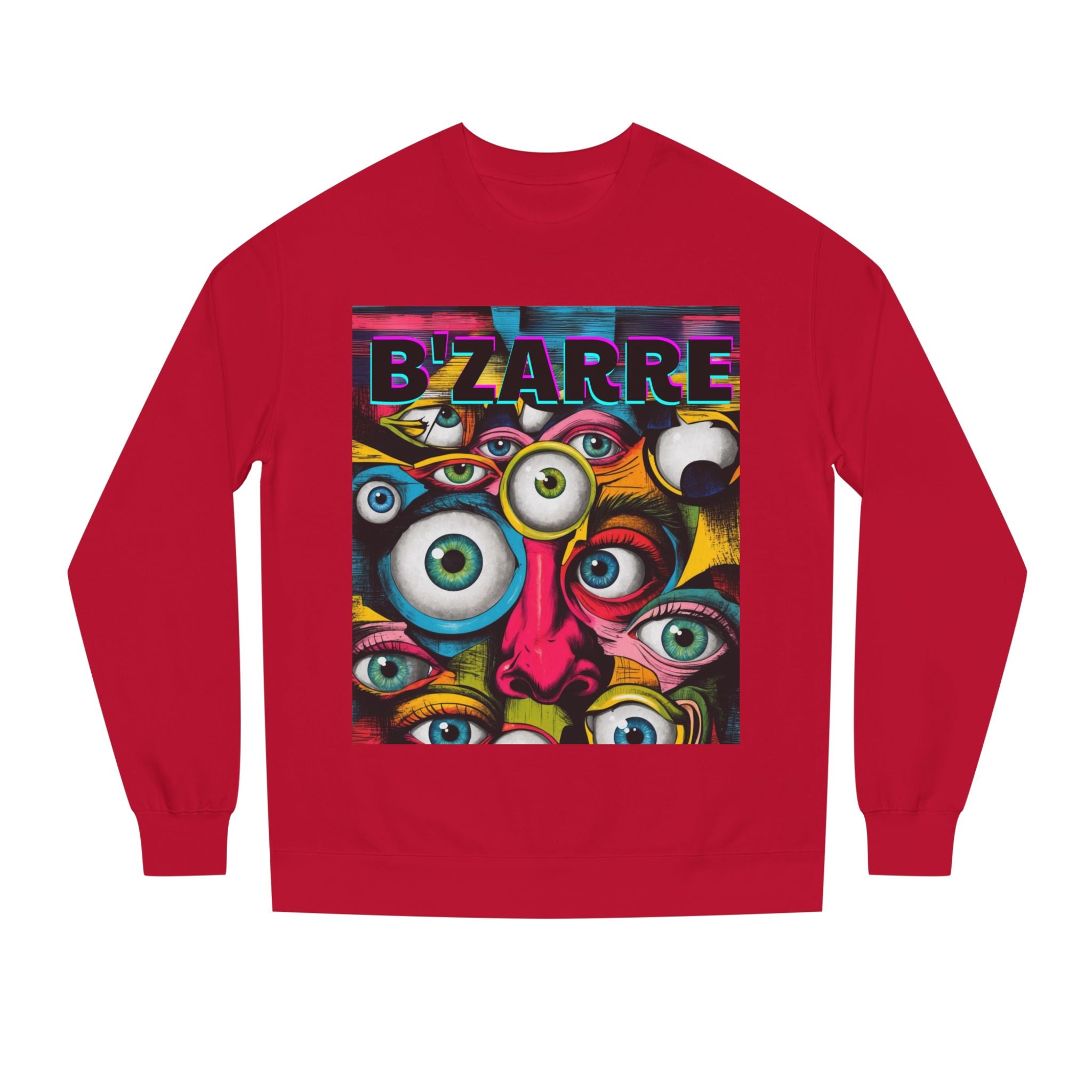 Bizarre Eyewear Unisex Crew Neck Sweatshirt | Artistic Gift for Creatives, Cozy Layer, Unique Style, Perfect for All Occasions