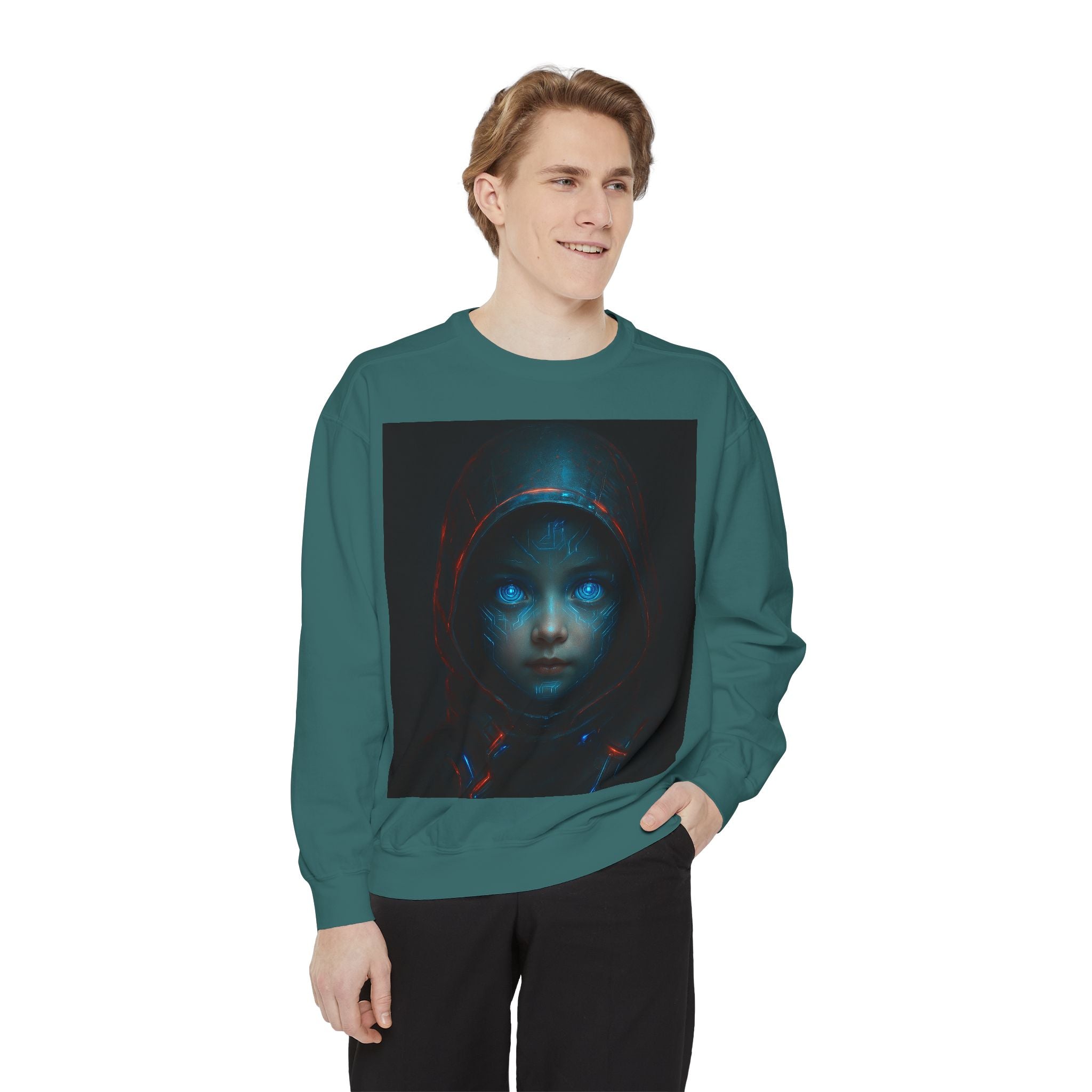 Mystical Hoodie Sweatshirt, Cozy Graphic Crewneck, Unique Gift for Art Lovers, Halloween Apparel, Casual Wear, Unisex Fashion