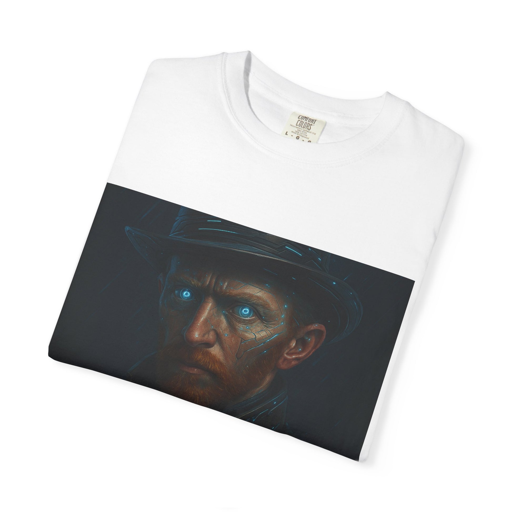 Mysterious Portrait Tee, Unisex Graphic Shirt, Art-Inspired Apparel, Vintage Style T-Shirt, Unique Casual Wear