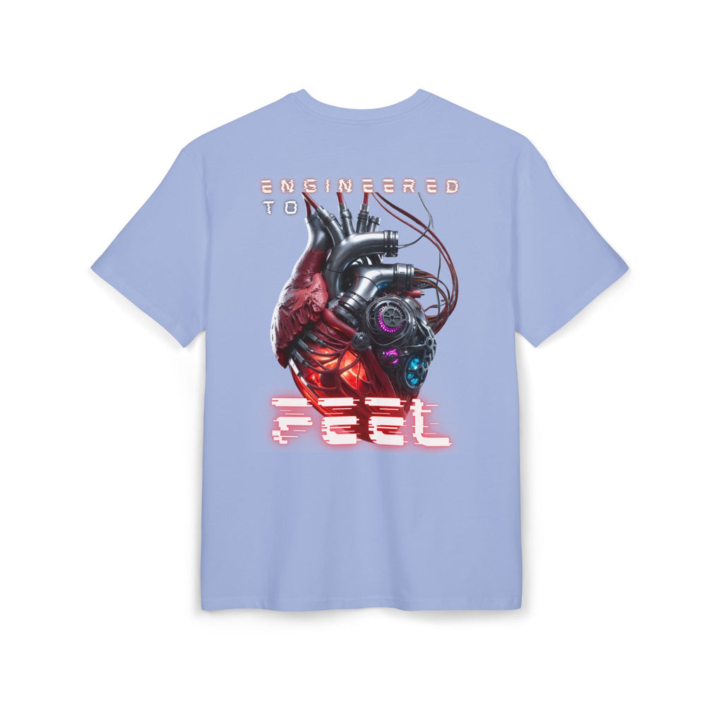 Futuristic Heart Graphic Tee, Unisex Oversize Shirt, Streetwear Top, Cyberpunk Fashion, Gift for Tees Lovers