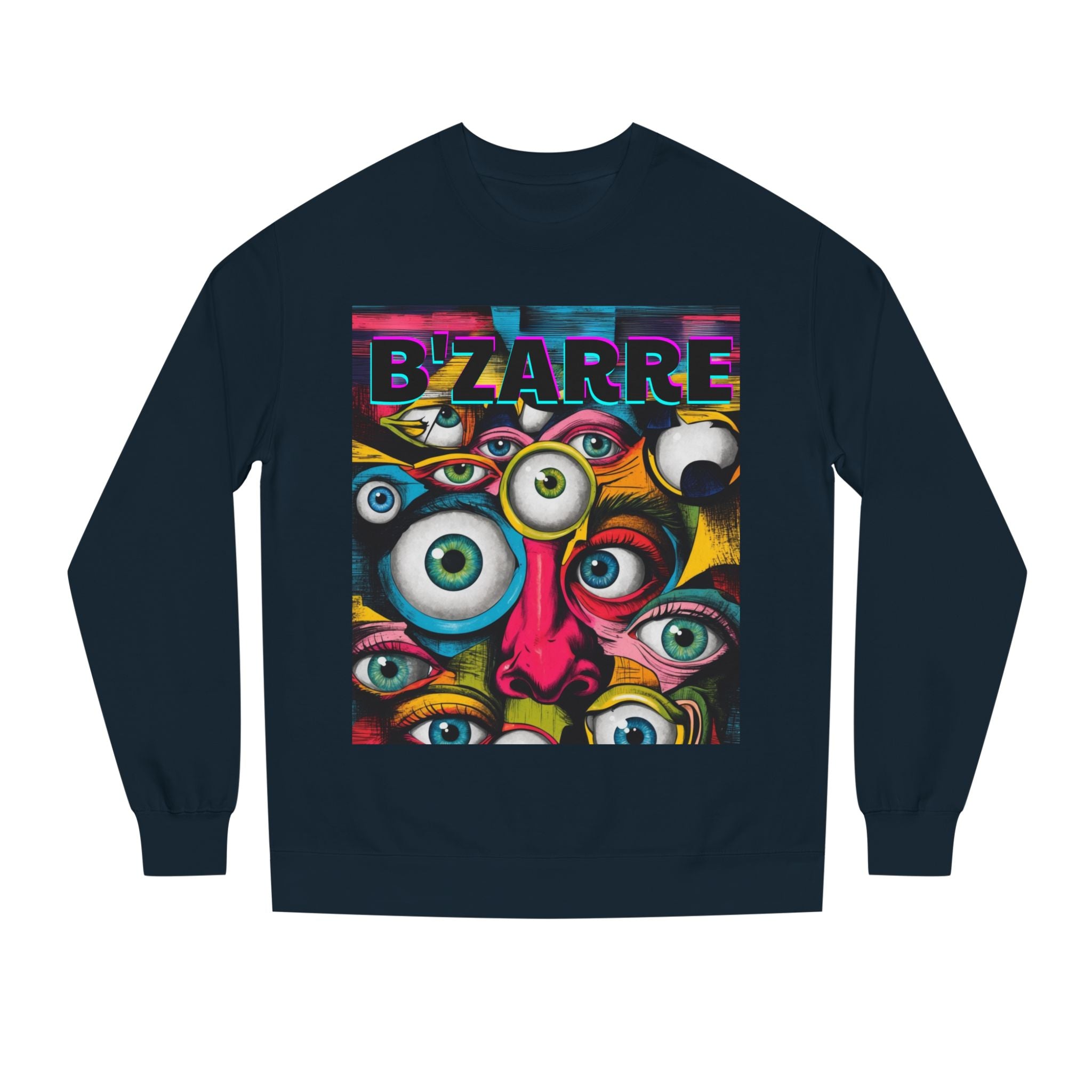 Bizarre Eyewear Unisex Crew Neck Sweatshirt | Artistic Gift for Creatives, Cozy Layer, Unique Style, Perfect for All Occasions