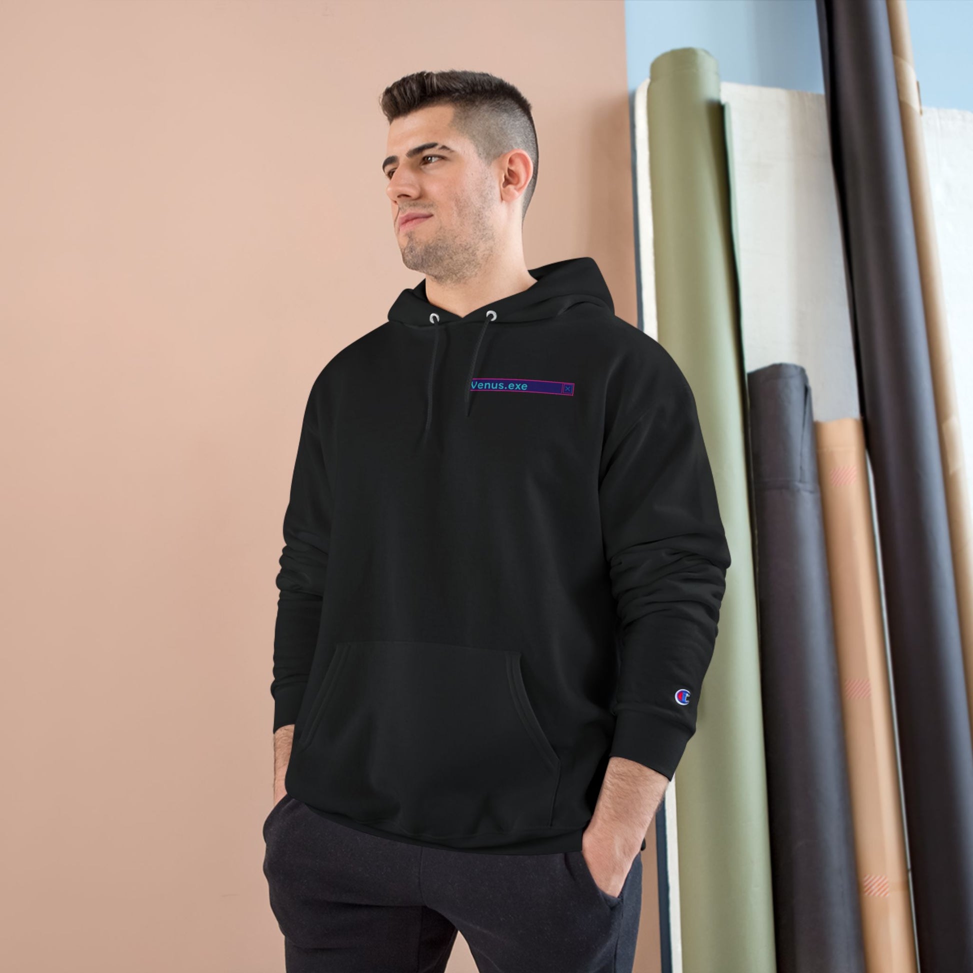 Vibrant Champion Hoodie for Art Lovers, Retro Vibe, Streetwear, Cozy Gift, Everyday Wear