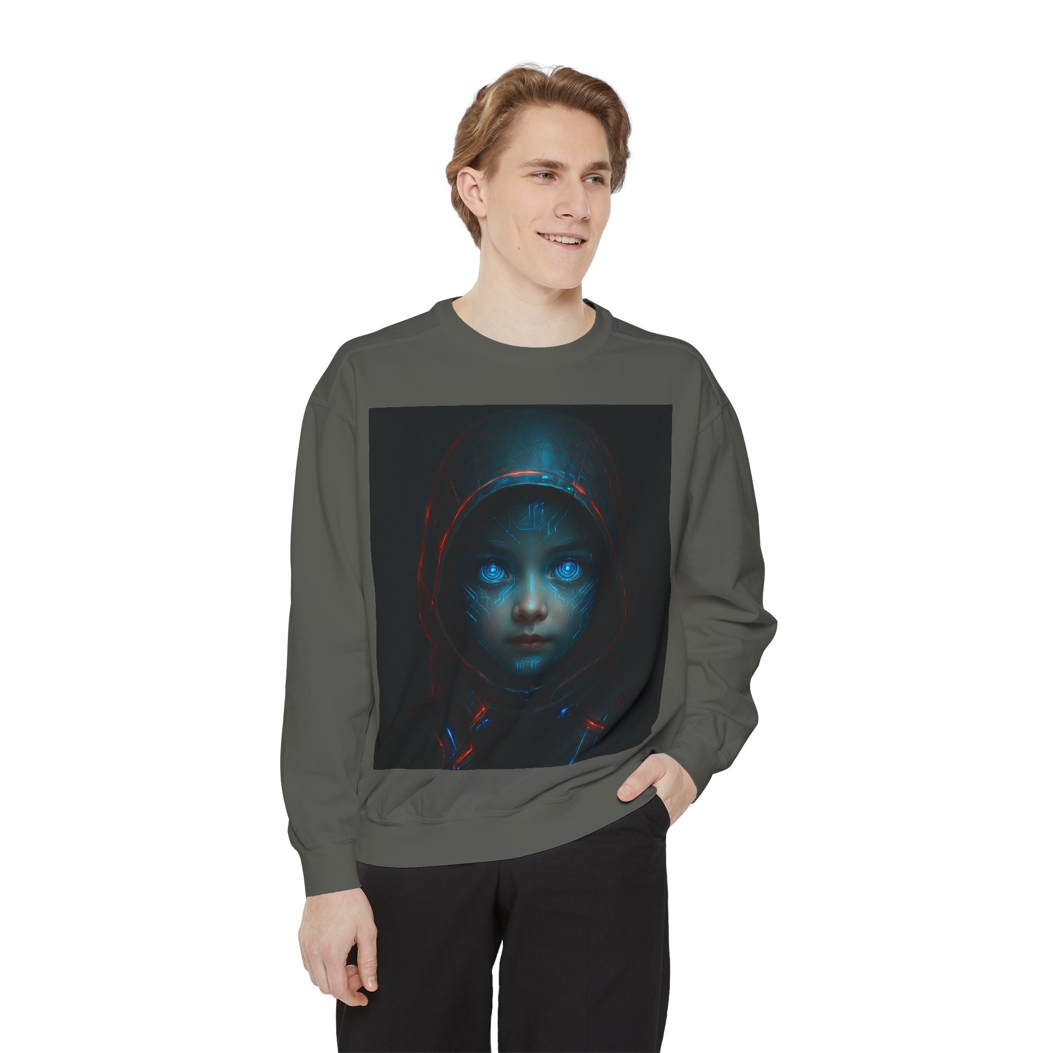 Mystical Hoodie Sweatshirt, Cozy Graphic Crewneck, Unique Gift for Art Lovers, Halloween Apparel, Casual Wear, Unisex Fashion